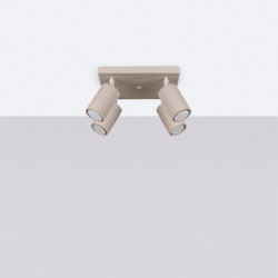 Plafonnier KARBON 4 Taupe Sollux | Plafonnier Design 4 Spots GU10