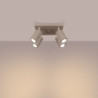 Plafonnier KARBON 4 Taupe Sollux | Plafonnier Design 4 Spots GU10