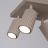 Plafonnier KARBON 4 Taupe Sollux | Plafonnier Design 4 Spots GU10