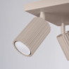 Plafonnier KARBON 4 Taupe Sollux | Plafonnier Design 4 Spots GU10