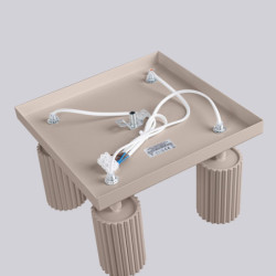 Plafonnier KARBON 4 Taupe Sollux | Plafonnier Design 4 Spots GU10