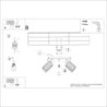Plafonnier KARBON 4 Taupe Sollux | Plafonnier Design 4 Spots GU10