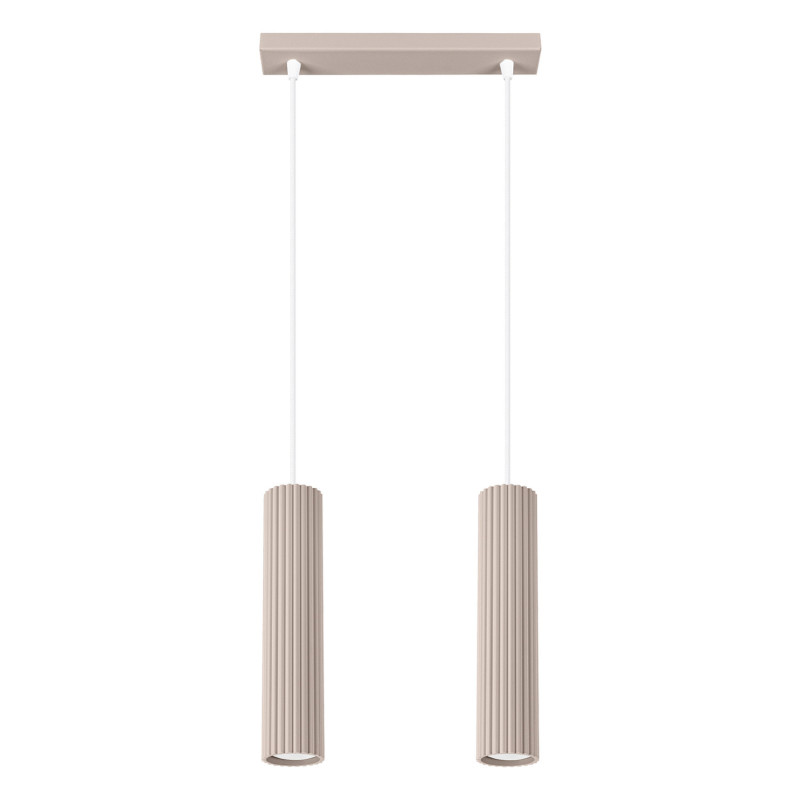 Lampe Suspendue KARBON 2 Taupe Sollux | Suspension Design GU10