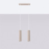 Lampe Suspendue KARBON 2 Taupe Sollux | Suspension Design GU10