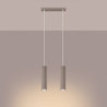 Lampe Suspendue KARBON 2 Taupe Sollux | Suspension Design GU10