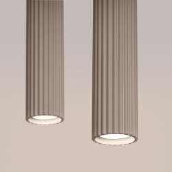 Lampe Suspendue KARBON 2 Taupe Sollux | Suspension Design GU10