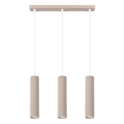 Lampe Suspendue KARBON 3L Taupe Sollux | Suspension Design GU10