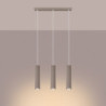 Lampe Suspendue KARBON 3L Taupe Sollux | Suspension Design GU10
