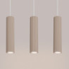 Lampe Suspendue KARBON 3L Taupe Sollux | Suspension Design GU10