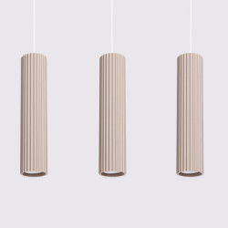 Lampe Suspendue KARBON 3L Taupe Sollux | Suspension Design GU10