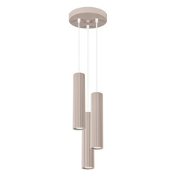 Lampe Suspendue KARBON 3P Taupe Sollux | Suspension Design GU10