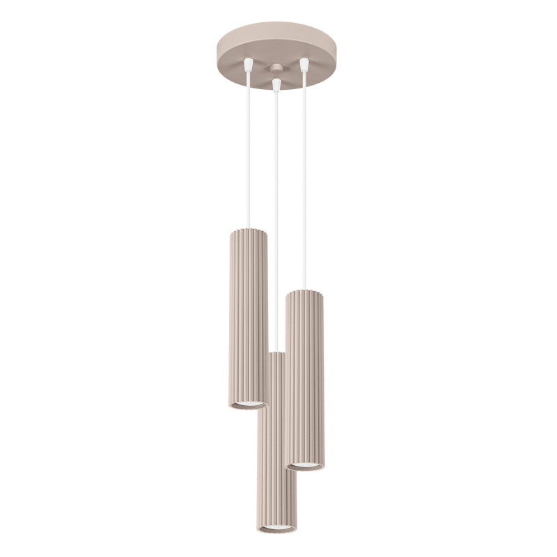 Lampe Suspendue KARBON 3P Taupe Sollux | Suspension Design GU10