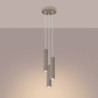 Lampe Suspendue KARBON 3P Taupe Sollux | Suspension Design GU10