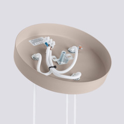 Lampe Suspendue KARBON 3P Taupe Sollux | Suspension Design GU10