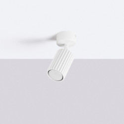 Plafonnier KARBON 1 Blanc Sollux | Spot Plafond Design GU10