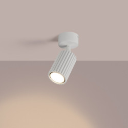 Plafonnier KARBON 1 Blanc Sollux | Spot Plafond Design GU10