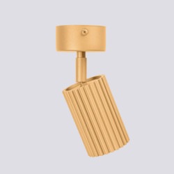 Plafonnier KARBON 1 Doré Sollux | Spot Plafond Design GU10