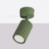 Plafonnier KARBON 1 Vert Olive Sollux | Spot Plafond Design GU10