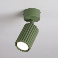 Plafonnier KARBON 1 Vert Olive Sollux | Spot Plafond Design GU10