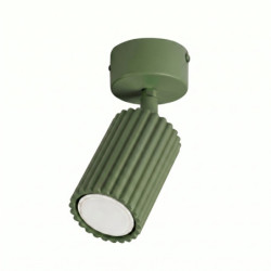 Plafonnier KARBON 1 Vert Olive Sollux | Spot Plafond Design GU10