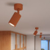 Plafonnier KARBON 1 Ocre Rouge Sollux | Luminaire GU10 Design