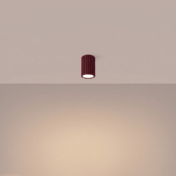 Plafonnier KARBON 10 Bordeaux Sollux | Spot Design GU10