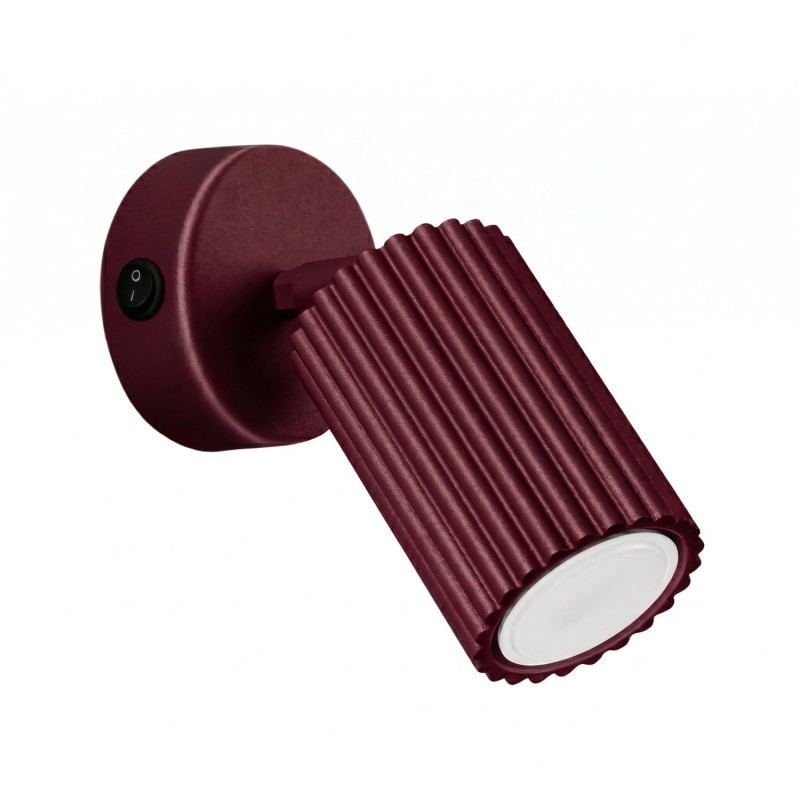 Applique KARBON Bordeaux avec Interrupteur Sollux | GU10