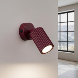 Applique KARBON Bordeaux avec Interrupteur Sollux | GU10