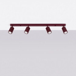 Plafonnier KARBON 4L Bordeaux Sollux | Luminaire Design GU10