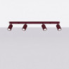 Plafonnier KARBON 4L Bordeaux Sollux | Luminaire Design GU10