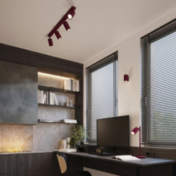 Plafonnier KARBON 4L Bordeaux Sollux | Luminaire Design GU10