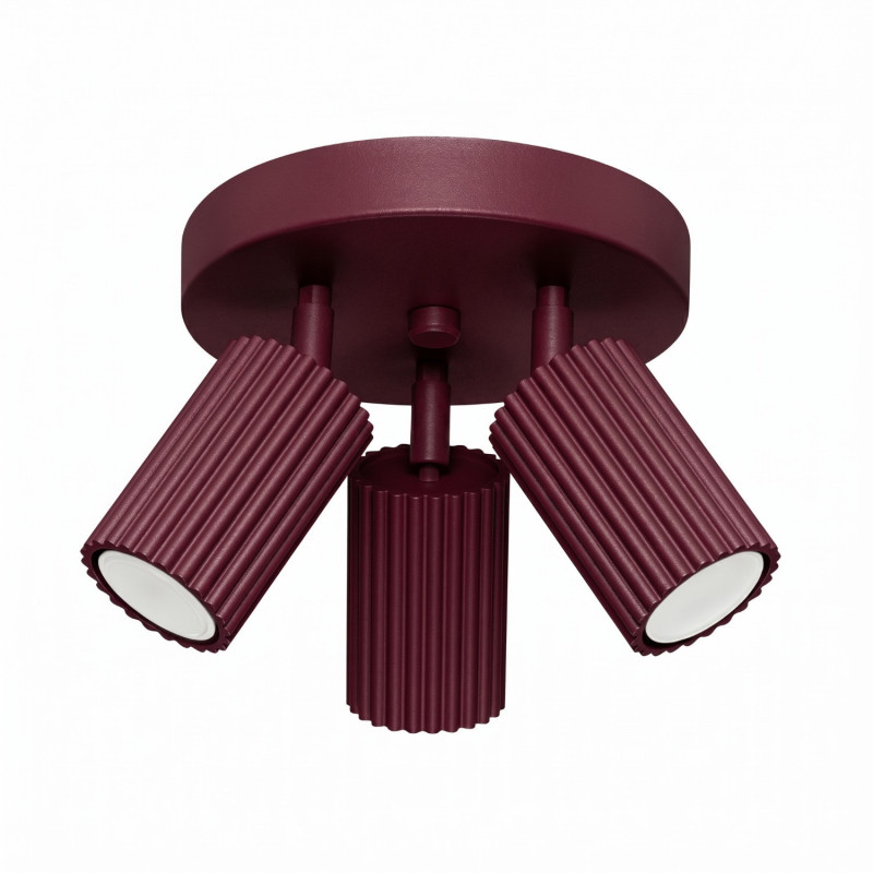 Plafonnier KARBON 3P Bordeaux Sollux | Luminaire Design GU10
