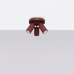 Plafonnier KARBON 3P Bordeaux Sollux | Luminaire Design GU10