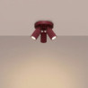 Plafonnier KARBON 3P Bordeaux Sollux | Luminaire Design GU10