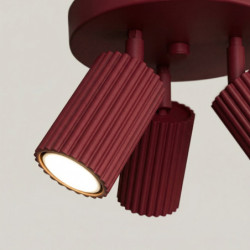 Plafonnier KARBON 3P Bordeaux Sollux | Luminaire Design GU10