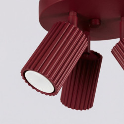 Plafonnier KARBON 3P Bordeaux Sollux | Luminaire Design GU10