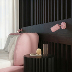 Applique Murale KARBON Rose avec Interrupteur Sollux | GU10