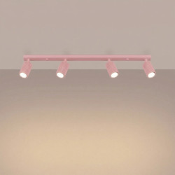 Plafonnier KARBON 4L Rose Sollux | Luminaire Design 4 GU10