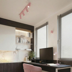 Plafonnier KARBON 4L Rose Sollux | Luminaire Design 4 GU10