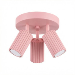 Plafonnier KARBON 3P Rose Sollux | Luminaire Design 3 GU10