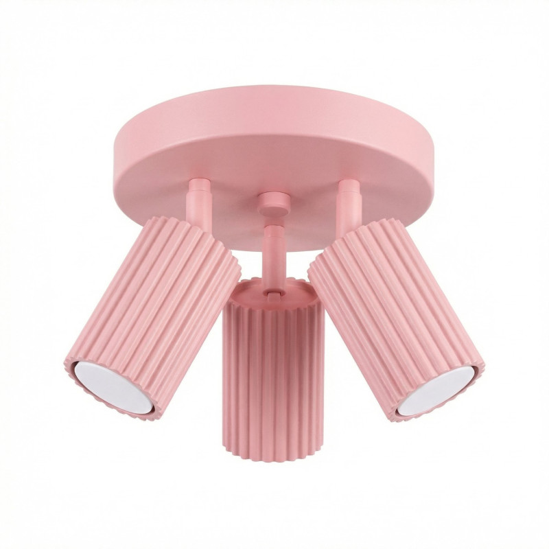 Plafonnier KARBON 3P Rose Sollux | Luminaire Design 3 GU10