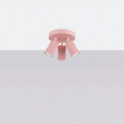 Plafonnier KARBON 3P Rose Sollux | Luminaire Design 3 GU10