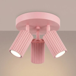 Plafonnier KARBON 3P Rose Sollux | Luminaire Design 3 GU10