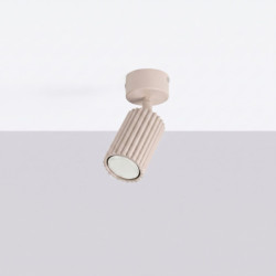 Plafonnier KARBON 1 Taupe Sollux | Luminaire Design GU10