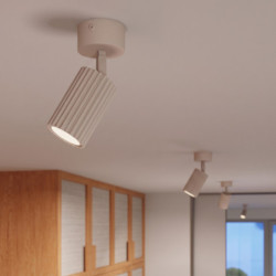Plafonnier KARBON 1 Taupe Sollux | Luminaire Design GU10