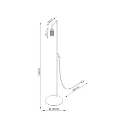 Lampadaire KARBON 1 Ocre Rouge Sollux | Luminaire Design GU10