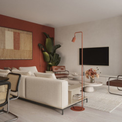 Lampadaire KARBON 1 Ocre Rouge Sollux | Luminaire Design GU10