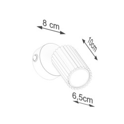 Applique Murale KARBON Outremer avec Interrupteur | Sollux Design