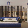 Applique Murale KARBON Outremer avec Interrupteur | Sollux Design