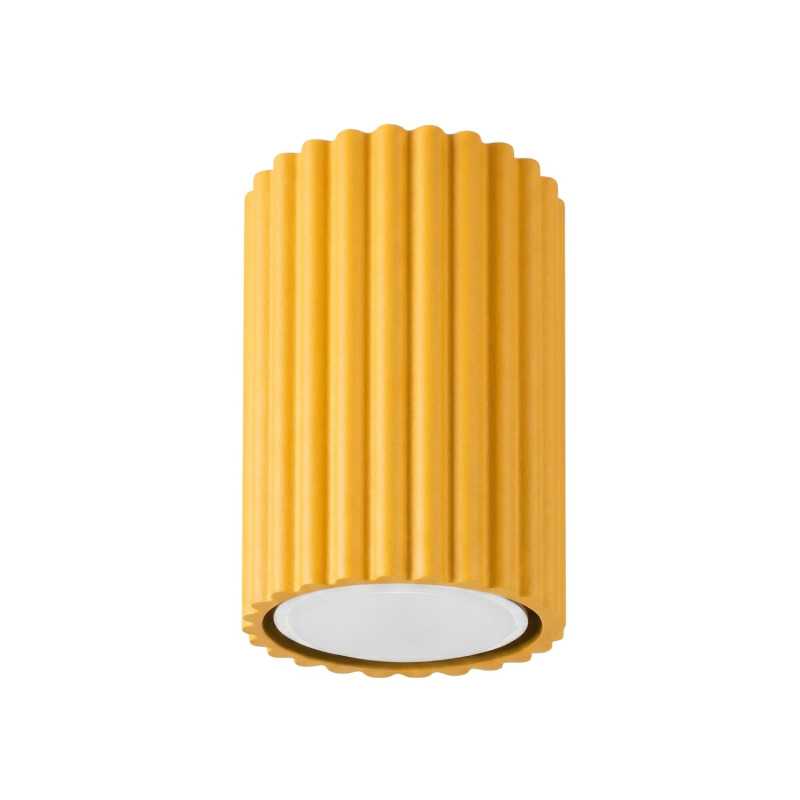 Plafonnier KARBON 10 Jaune Sollux | Spot de Plafond Design GU10